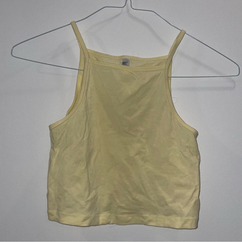 American Apparel Yellow Cropped Tank
